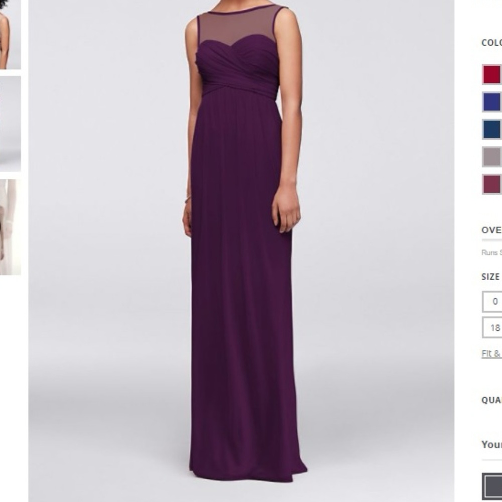 Long Mesh Dress with Illusion Neckline
